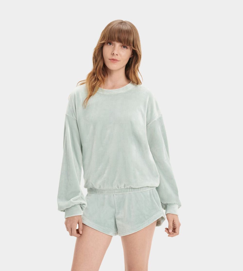 Ugg Shanara Crewneck - Womens Pullover - Turquoise - NZ (6405YXOKC)